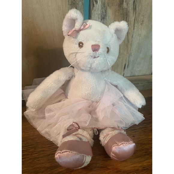Bukowski Ballerina Cat Pink‎ 11"  Embroidered Features Pink Bow Tutu Satin Shoes - Picture 1 of 7